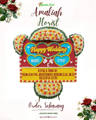 Karangan Papan Bunga Pernikahan di Kalideres